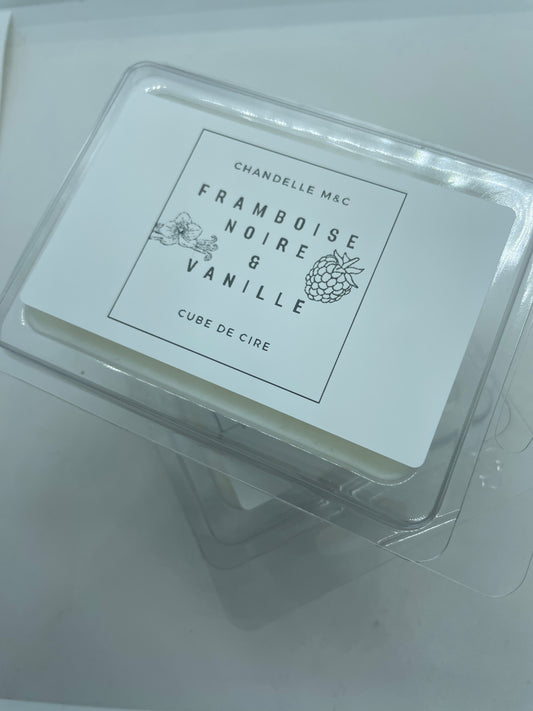 Cube de cire : Framboise noire & vanille